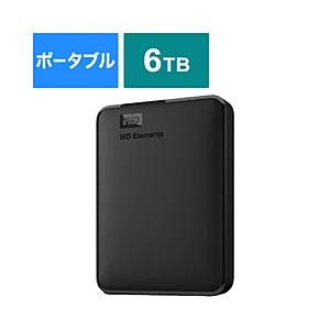 Western Digital WDBHJS0060BBK-JESN 外付けHDD USB-A接続 WD Elements Portable(Windows11対応)  ［6TB /ポータブル型］ | Western Digital