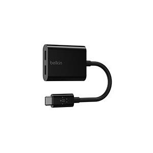 BELKIN CONNECT USB-C オーディオ + 充電アダプタ  ブラック F7U081btBLK 【864】 | Belkin | 01