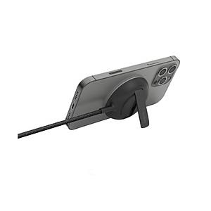 BELKIN WIA004DQBK MagSafe認証 磁気ワイヤレス充電スタンド/パッド 電源アダプタ付  ブラック WIA004DQBK | Belkin