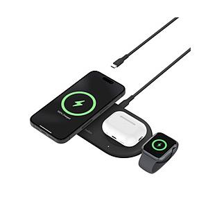 BELKIN BoostCharge Pro Qi2 3-in-1 ワイヤレス充電器  ブラック WIZ022qcBK | Belkin
