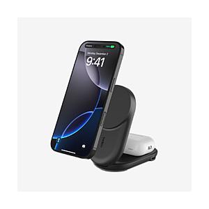 BELKIN UltraCharge Qi2 25W 2-in-1 折りたたみ式マグネット充電器 ラウンド型 ブラック   WIZ039dqBK ［マルチ型 /Qi2 25W対応］ | Belkin