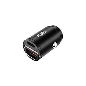 AUKEY カーチャージャー Rapide Mix 45W QC/PD対応  [USB-A 1ポート/USB-C 1ポート]  ブラック CC-A3S-BK ［2ポート /USB Power Delivery対応］ | 