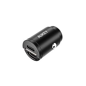 AUKEY カーチャージャー Rapide Duo 45W QC/PD対応  [USB-C 2ポート]  ブラック CC-A4S-BK ［2ポート /USB Power Delivery対応］ | 