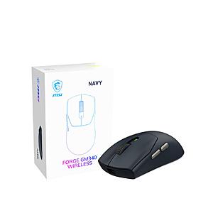 MSI(エムエスアイ) ゲーミングマウス FORGE GM340 WIRELESS ネイビー FORGE GM340 W NAVY ［光学式 /有線／無線(ワイヤレス) /6ボタン /Bluetooth・USB］ | MSI