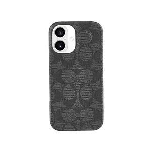 COACH iPhone 16 Coach Slim Wrap Case - Signature Charcoal   CH054094 | 