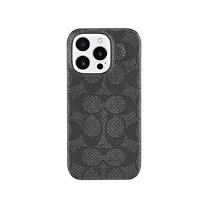 COACH iPhone 16 Pro Coach Slim Wrap Case - Signature Charcoal   CH054096 | 