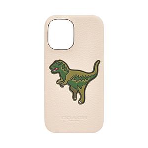 COACH iPhone 16 Coach Leather Slim Wrap Case - Ivory Rexy/Pebbled