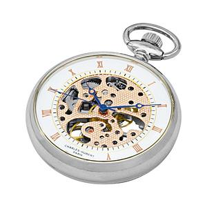 インテック 懐中時計 手巻 42mm オープン  シルバー/ピンクゴールド 3801 | 