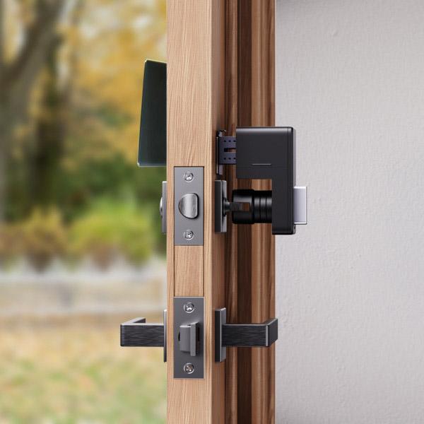 SwitchBot ロック指紋認証パッドセット ブラック W1601702-RT SWITCHBOT W1601702-RT ロック指紋認証パッドセット(ブラック