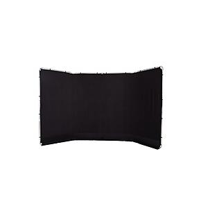 ラストライト 軽量・自立・折り畳み式パノラマ背景 4m幅×2.3m高 ブラック LB7621 | ラストライト