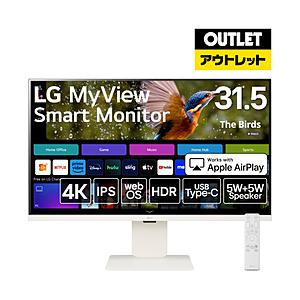 LG(エルジー) USB-C接続 PCモニター MyView Smart Monitor ホワイト 32SR83U-W [31.5型 /4K(3840×2160） /スクエア]【外箱不良品】 [振込不可] | LGエレクトロニクス