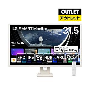 LG(エルジー) PCモニター SMART Monitor ホワイト 32SR50F-W ［31.5型 /フルHD(1920×1080) /ワイド］【外箱不良品】 [振込不可] | LGエレクトロニクス