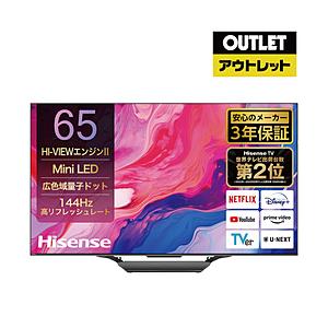 Hisense(ハイセンス) 液晶テレビ 65U8N [65V型 /Bluetooth対応 /4K対応 /BS・CS 4Kチューナー内蔵 /YouTube対応]【生産完了品】 【お届け日時指定不可】 | 