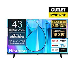 Hisense(ハイセンス) 液晶テレビ 43E6N [43V型 /Bluetooth対応 /4K対応 /BS・CS 4Kチューナー内蔵 /YouTube対応]【生産完了品】 【お届け日時指定不可】 | 