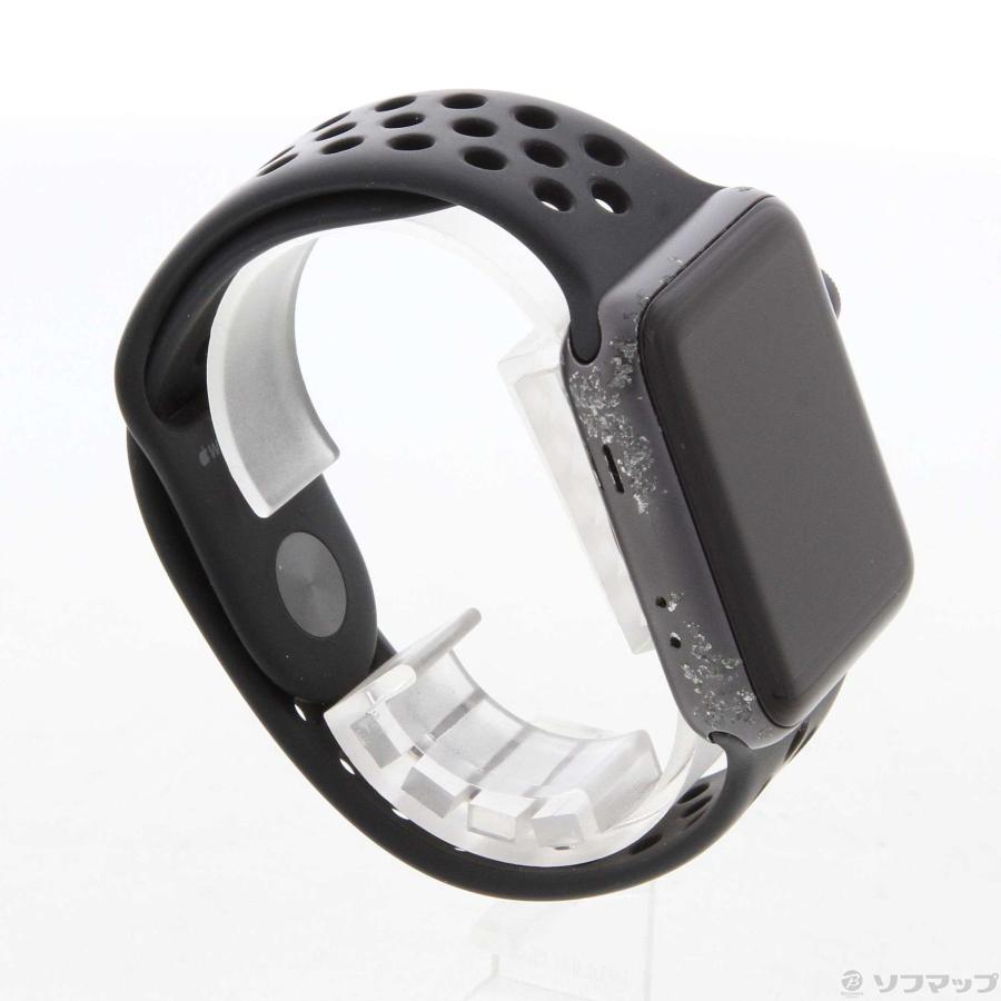 〔中古〕Apple(アップル)  Apple Watch Series 3 Nike+ GPS 42mm スペースグレイアルミニウムケース アンスラサイト／ブラックNikeスポーツバンド｜y-sofmap｜05