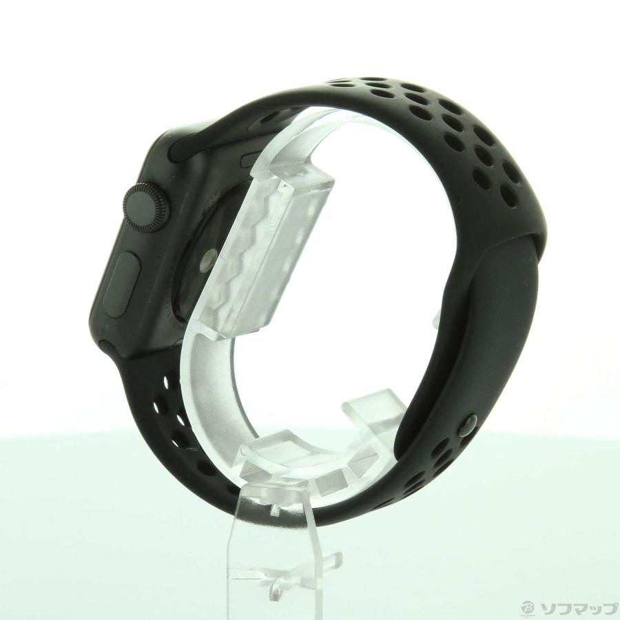 〔中古〕Apple(アップル)  Apple Watch Series 3 Nike+ GPS 38mm スペースグレイアルミニウムケース アンスラサイト／ブラックNikeスポーツバンド｜y-sofmap｜03