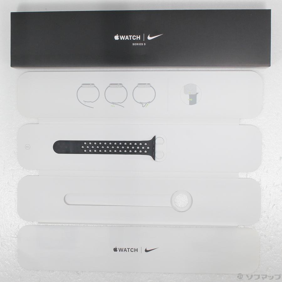 〔中古〕Apple(アップル)  Apple Watch Series 3 Nike+ GPS 38mm スペースグレイアルミニウムケース アンスラサイト／ブラックNikeスポーツバンド｜y-sofmap｜06