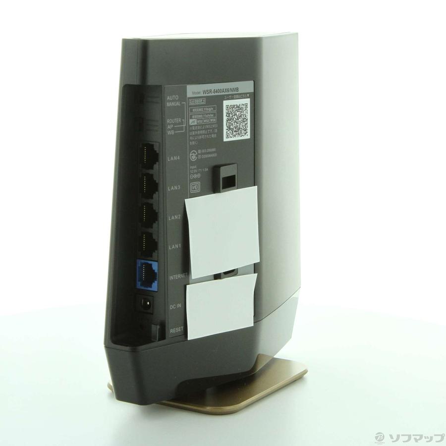 中古BUFFALO WSR-5400AX6-MB Wi-Fi 6 ルーター バッファロー AirStation WSR-5400AX6-MB [マットブラック