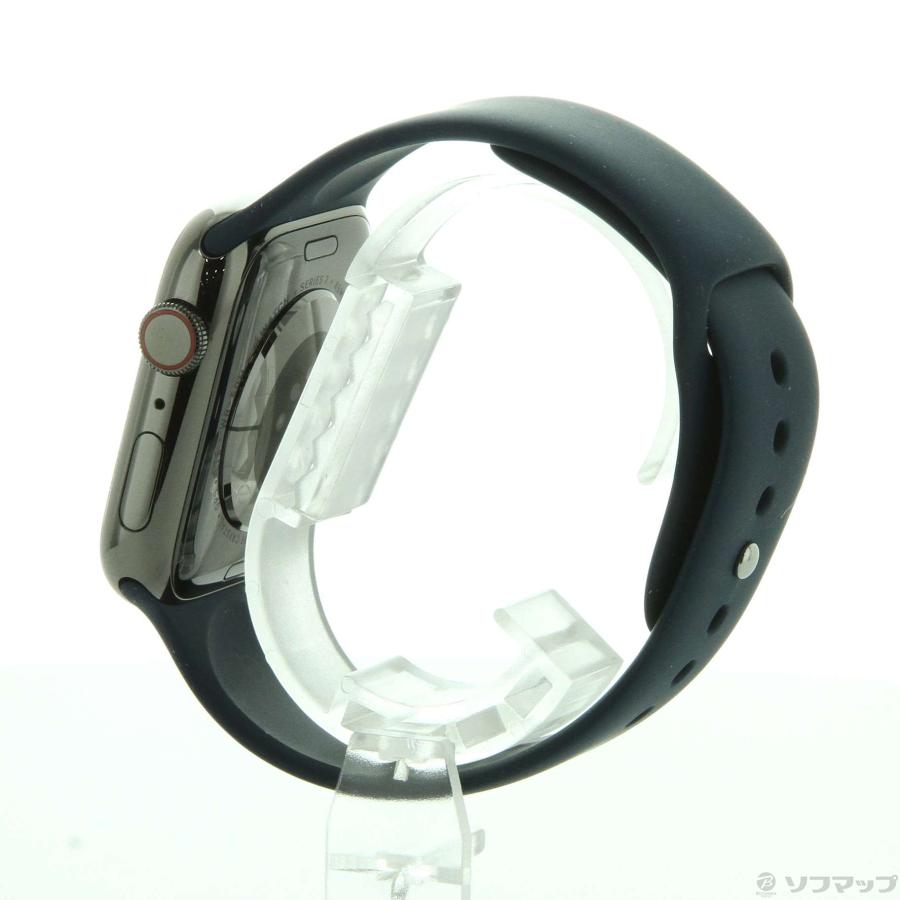 〔中古〕Apple(アップル)  Apple Watch Series 7 GPS + Cellular 45mm グラファイトステンレススチールケース アビスブルースポーツバンド｜y-sofmap｜03