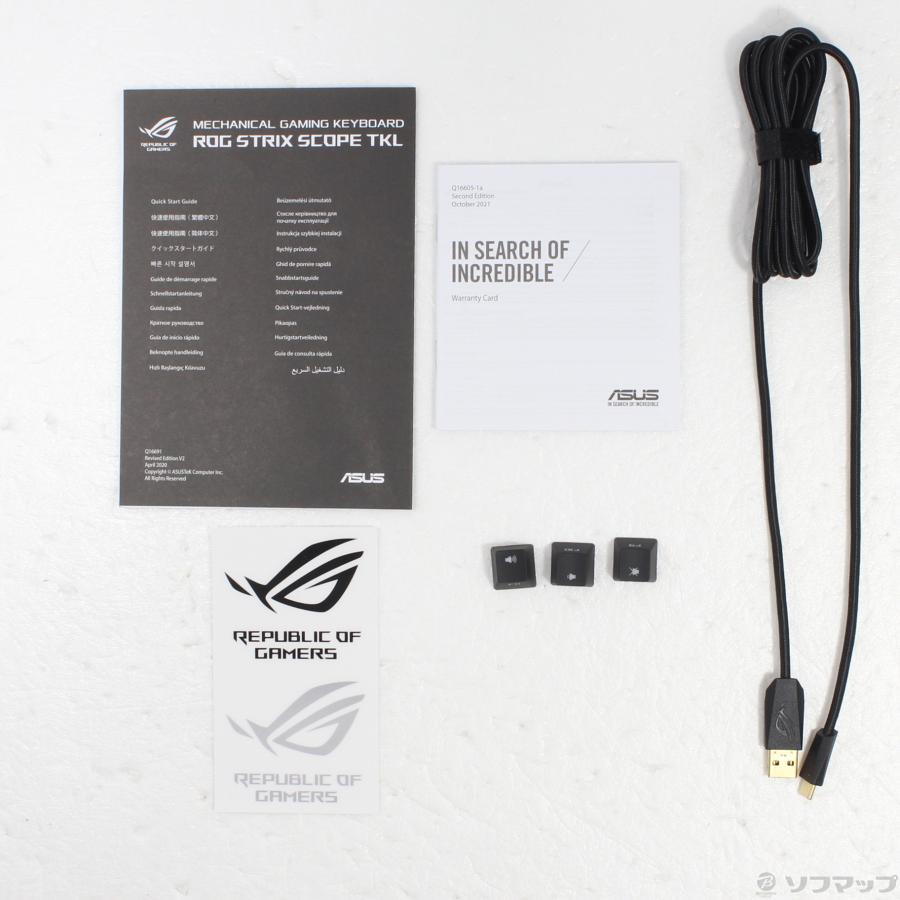 〔中古〕ASUS(エイスース)  ROG Strix Scope TKL X802／STRIX／SCOPE／TKL／SV／JP ブラック／グレー 銀軸 | ASUS | 05