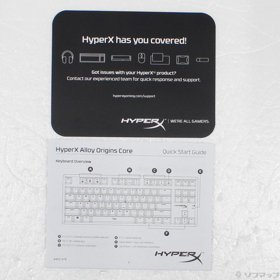 〔中古〕HyperX  HyperX Alloy Origins Core RGB Mechanical Gaming Keyboard 4P5P3AJ#ABJ |  | 05