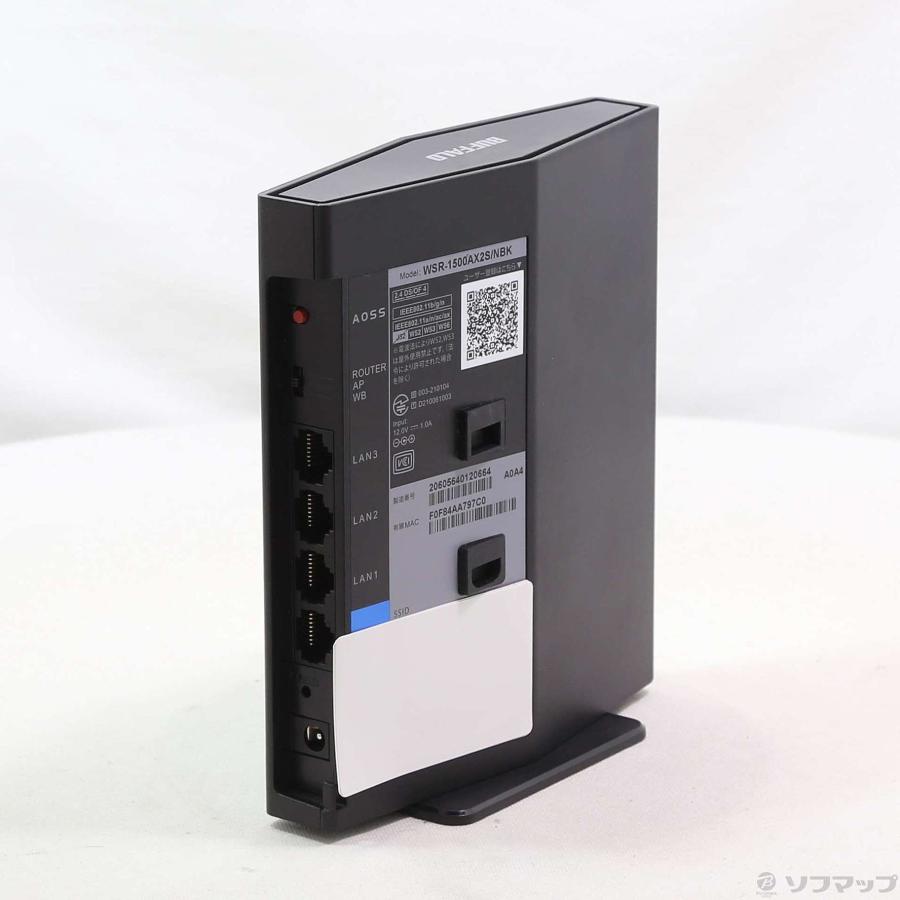 〔中古〕BUFFALO(バッファロー）  AirStation WSR-1500AX2S／NBK ブラック | BUFFALO | 03