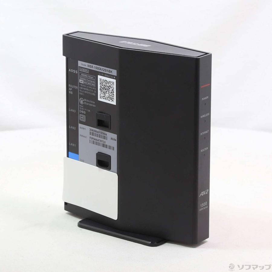 〔中古〕BUFFALO(バッファロー）  AirStation WSR-1500AX2S／NBK ブラック | BUFFALO | 04