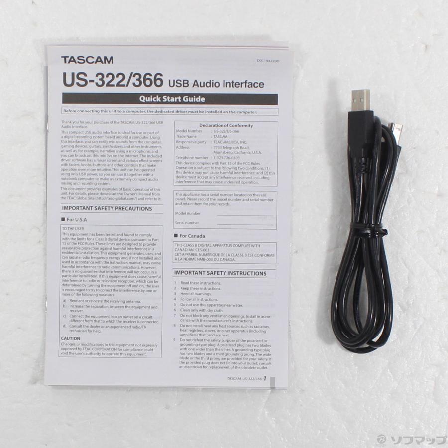 〔中古〕TASCAM(タスカム)  US-366 |  | 05