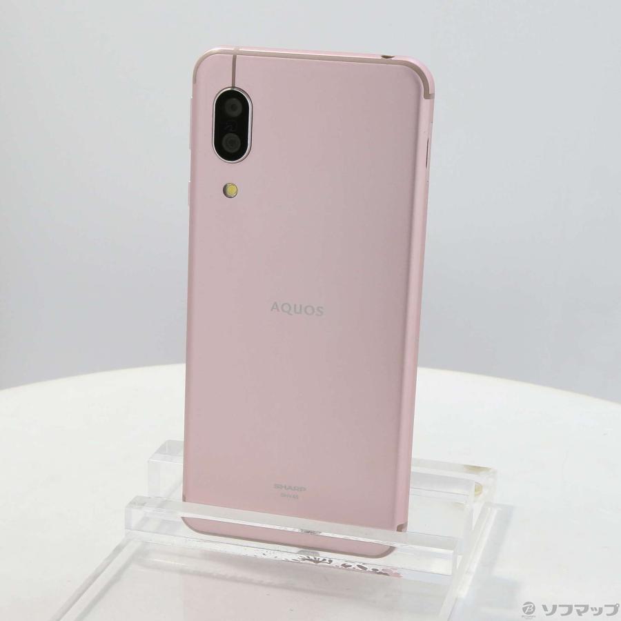 au SHV45 AQUOS sense 3 ピンク　SIMロック解除済 SIMロック解除済】au AQUOS sense3 SHV45 ソフトピンク|中古