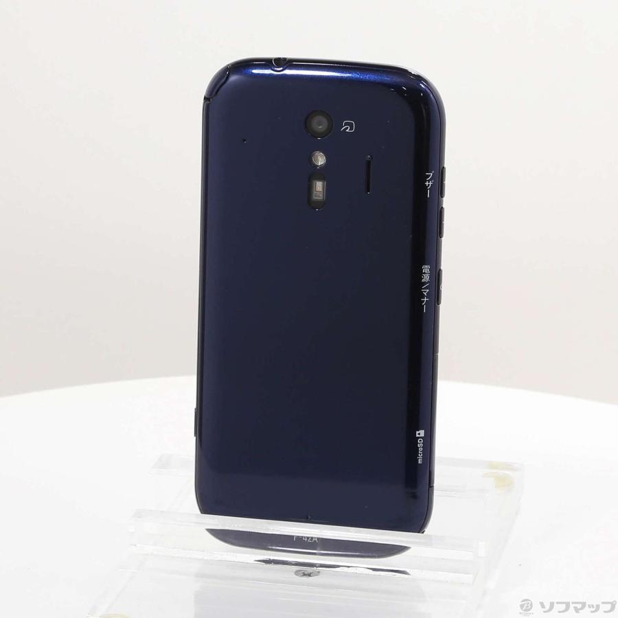 富士通 - 新品同様F-42AらくらくスマートフォンネイビーSIMロック解除済み SIMロック解除済】docomo らくらくスマートフォン F-42A Navy