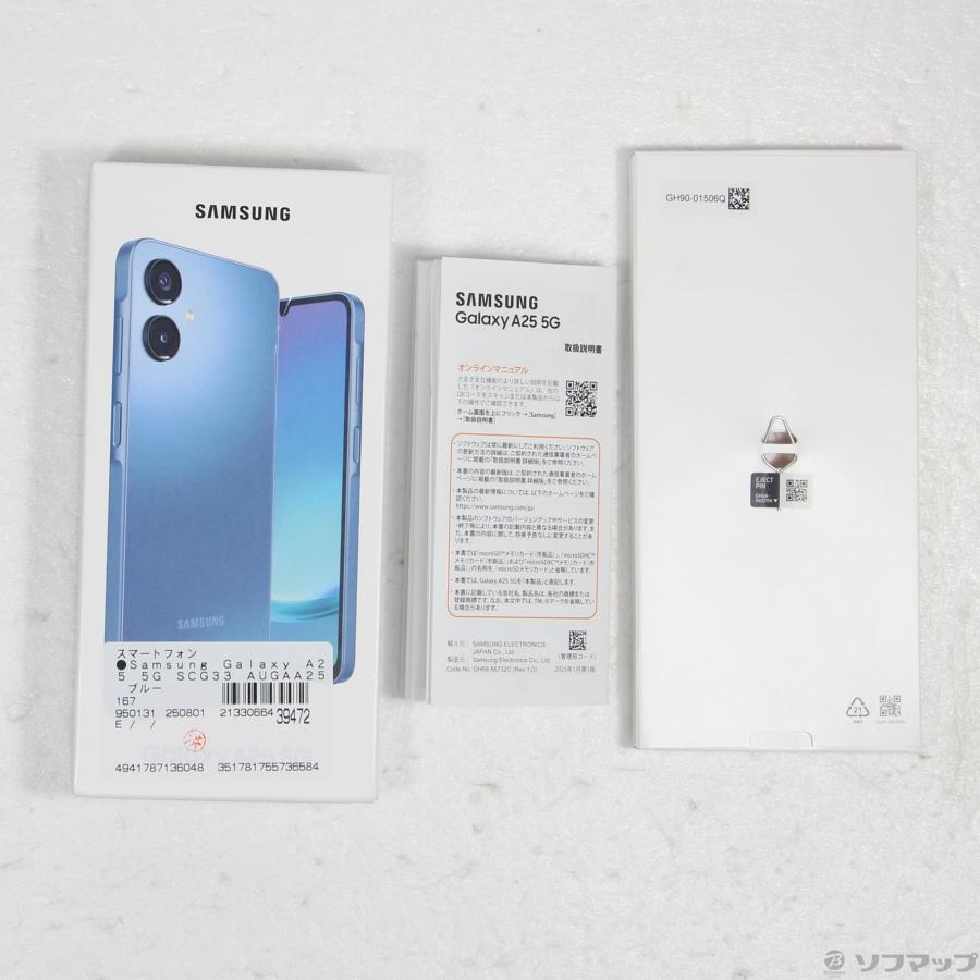 中古〕SAMSUNG(サムスン) Galaxy A25 5G 64GB ブルー SCG33 au