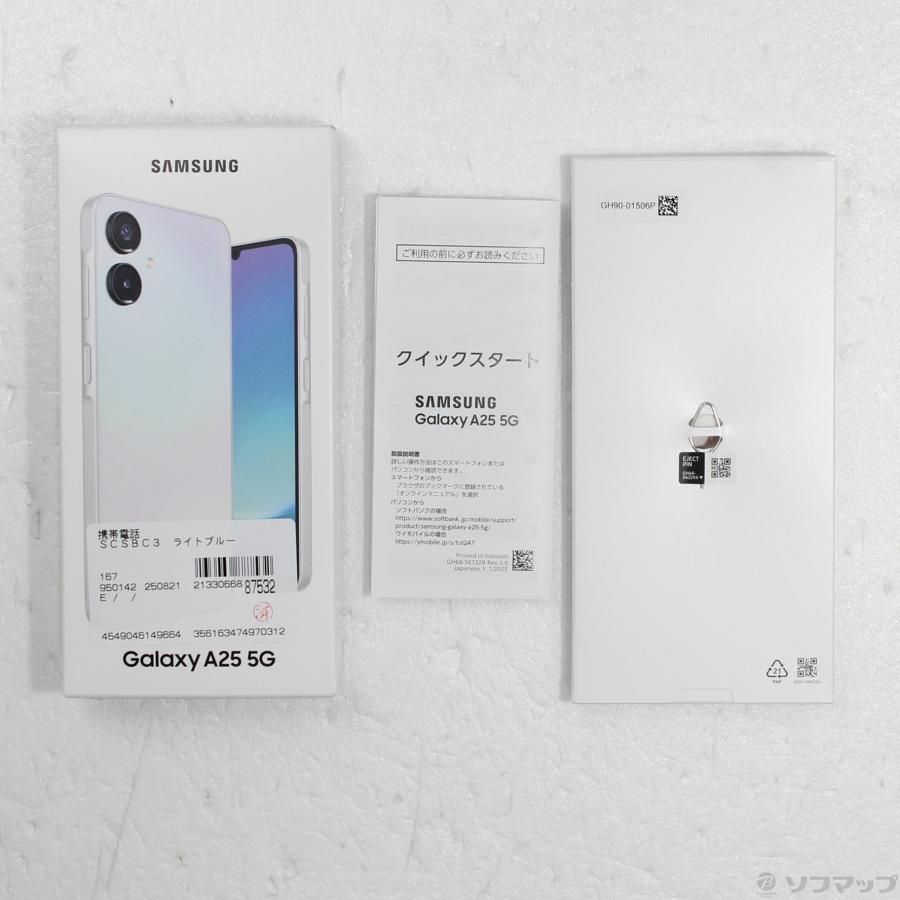未使用／Galaxy A25 5G 64GB／ライトブルー／ワイモバイル ムスビー｜【モバイルBOX】【新品・未開封】SIMフリー Galaxy