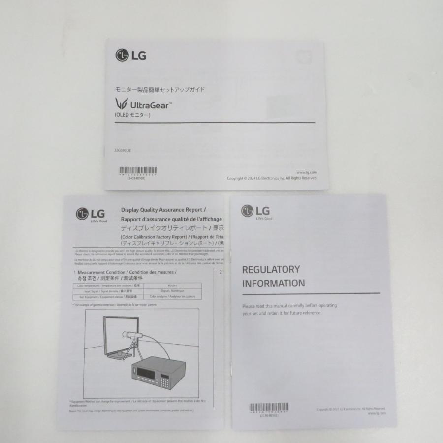 〔中古〕LG(エルジー)  31.5インチ UltraGear OLED 4K 240Hz+Dual Mode対応ゲーミングモニター 32GS95UE-B | LGエレクトロニクス | 03