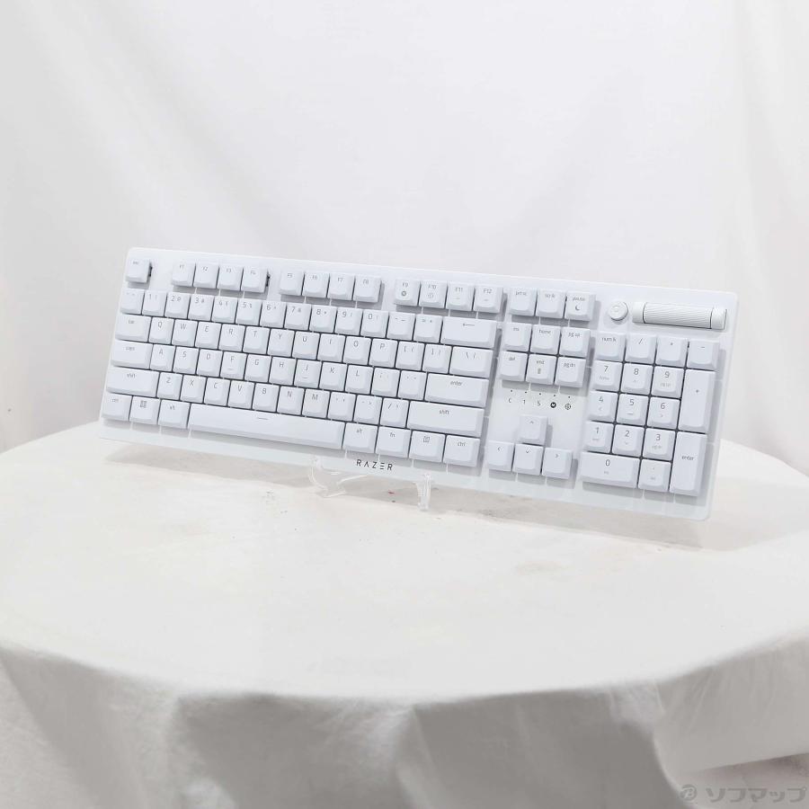 〔中古〕RAZER(レイザー)  DeathStalker V2 Pro White Edition Clicky Optical Switch RZ03-04363500-R3M1 紫軸 | Razer | 01
