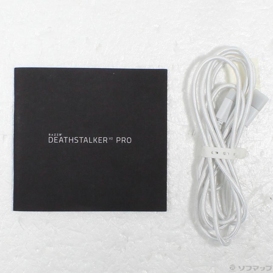〔中古〕RAZER(レイザー)  DeathStalker V2 Pro White Edition Clicky Optical Switch RZ03-04363500-R3M1 紫軸 | Razer | 05