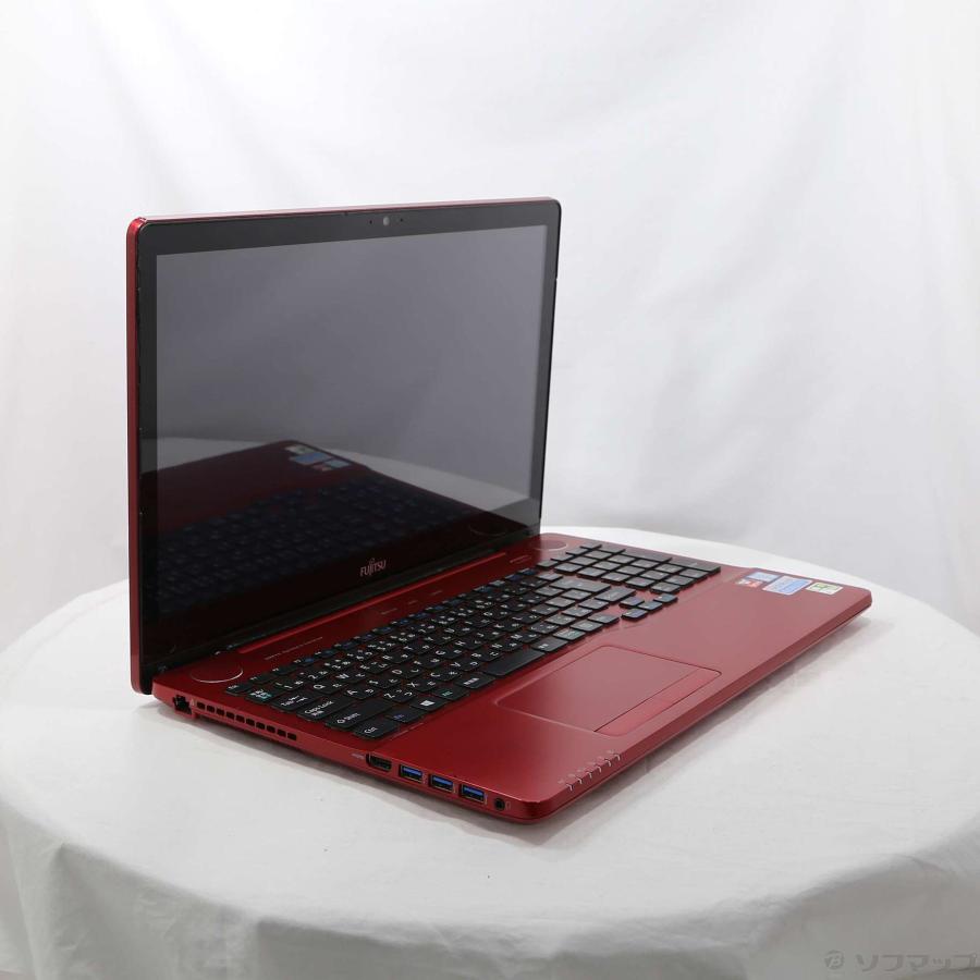 〔中古〕FUJITSU(富士通）  格安安心パソコン LIFEBOOK AH77／W FMVA77WR ガーネットレッド 〔Windows 10〕 | 富士通 | 04