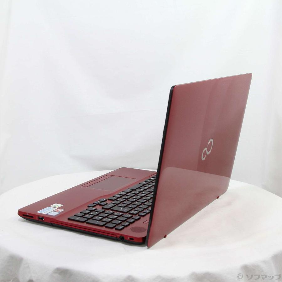 〔中古〕FUJITSU(富士通）  格安安心パソコン LIFEBOOK AH45／A3 FMVA45A3R ルビーレッド 〔Windows 10〕 | 富士通 | 02