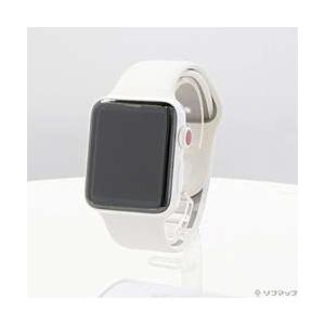 〔中古〕Apple(アップル)  Apple Watch Series 3 GPS + Cellular 42mm ホワイトセラミックケース ソフトホワイト／ペブルスポーツバンド | Apple