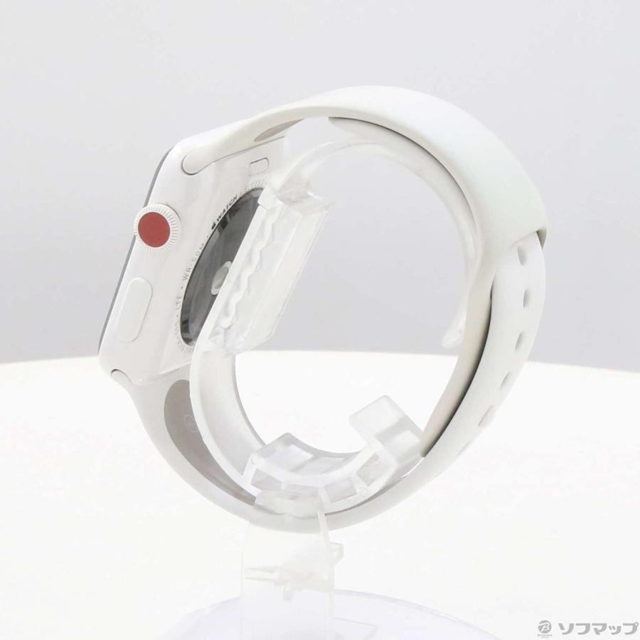 〔中古〕Apple(アップル)  Apple Watch Series 3 GPS + Cellular 42mm ホワイトセラミックケース ソフトホワイト／ペブルスポーツバンド | Apple | 02