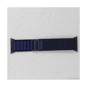 〔中古〕Apple(アップル)  〔展示品〕 49mmケース用 ネイビーアルパインループ(M) ブラックチタニウムの仕上げ MYPX3FE／A | Apple
