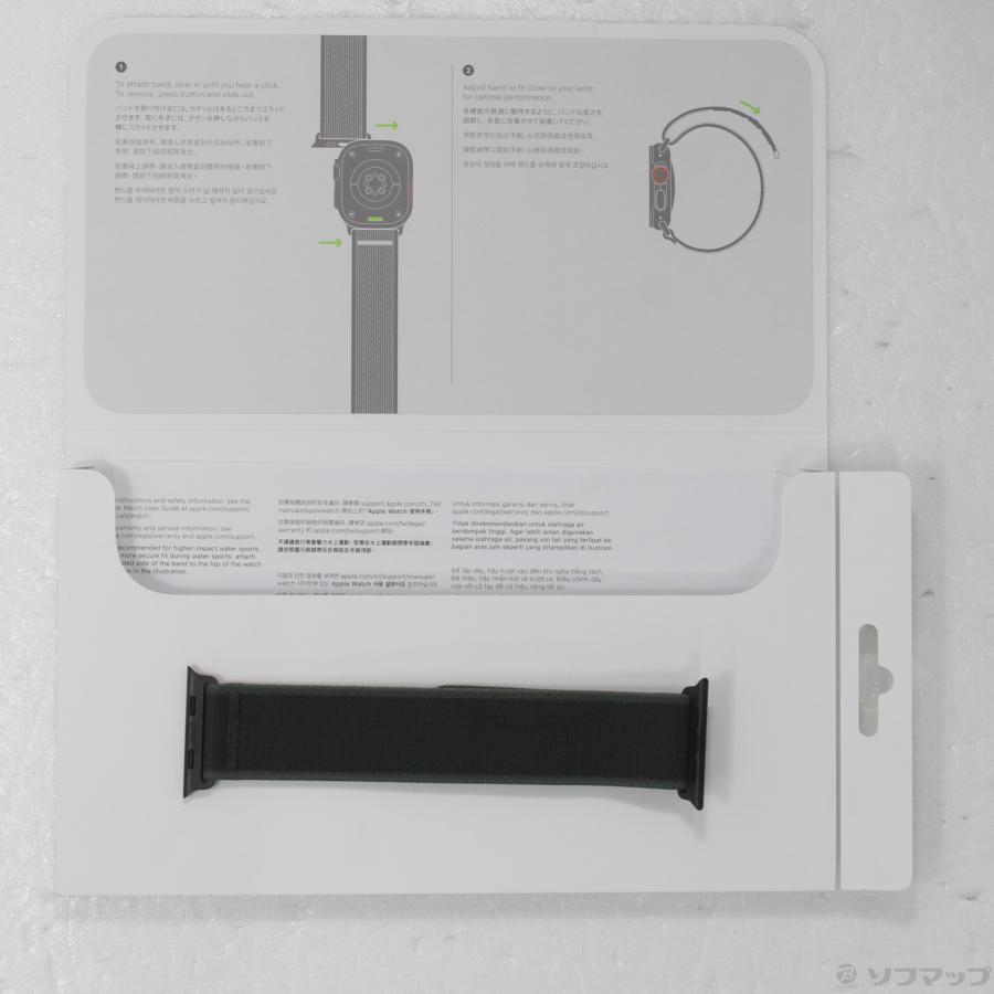 〔中古〕Apple(アップル)  〔展示品〕 49mmケース用 グリーントレイルループ(S／M) ブラックチタニウムの仕上げ MYQ33FE／A | Apple | 01