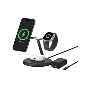 〔中古〕Belkin  〔展示品〕 BOOST↑CHARGE PRO WIZ023dqBK Qi2 3-in-1 ワイヤレス充電スタンド ブラック | Belkin