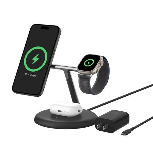 〔中古〕Belkin  〔展示品〕 BOOST↑CHARGE PRO WIZ023dqBK Qi2 3-in-1 ワイヤレス充電スタンド ブラック | Belkin | 01