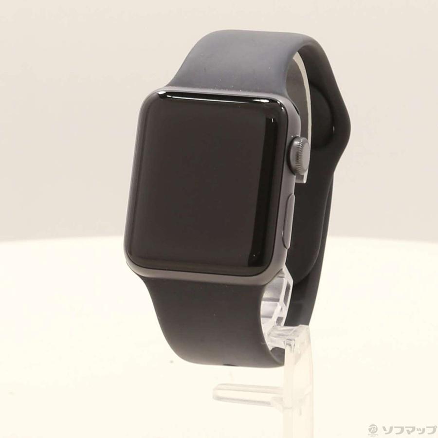 〔中古〕Apple(アップル)  Apple Watch Series 3 GPS 38mm スペースグレイアルミニウムケース ブラックスポーツバンド | Apple | 01