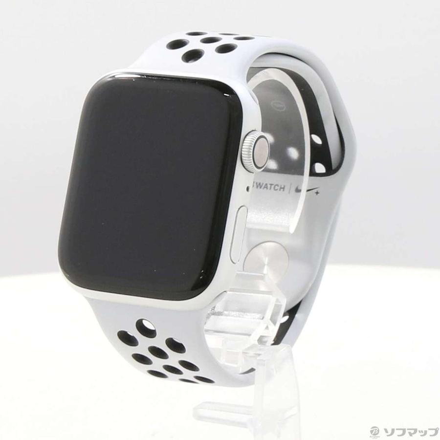 〔中古〕Apple(アップル)  Apple Watch Series 4 Nike+ GPS 44mm シルバーアルミニウムケース ピュアプラチナム／ブラックNikeスポーツバンド | Apple | 01