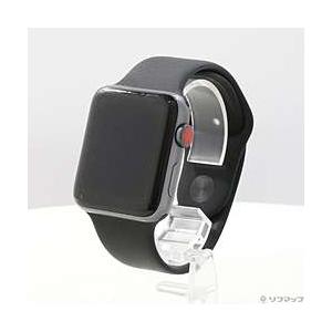 〔中古〕Apple(アップル)  Apple Watch Series 3 GPS + Cellular 42mm スペースグレイアルミニウムケース ブラックスポーツバンド | Apple