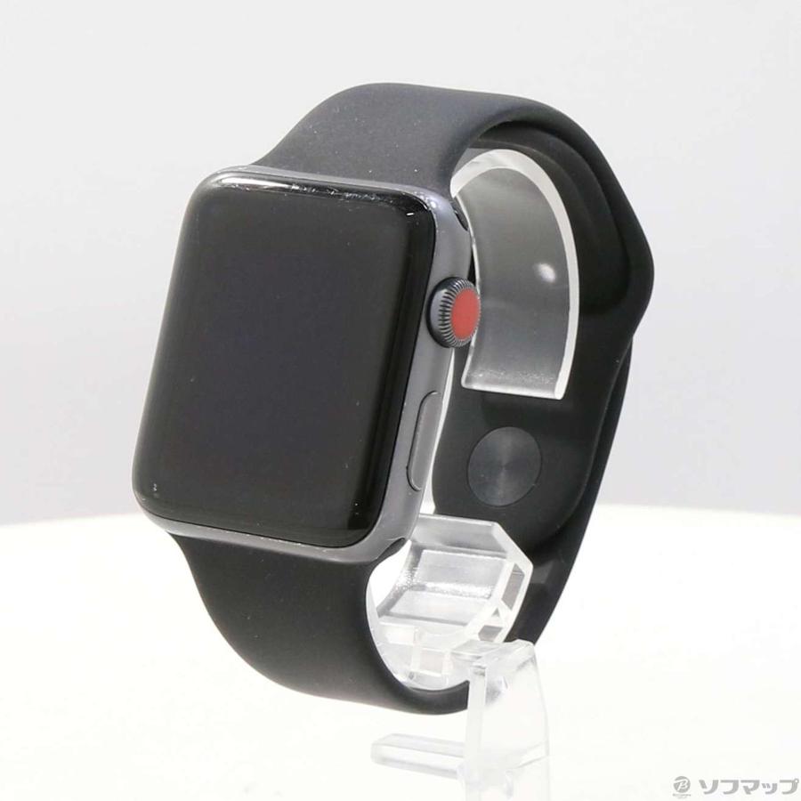 〔中古〕Apple(アップル)  Apple Watch Series 3 GPS + Cellular 42mm スペースグレイアルミニウムケース ブラックスポーツバンド | Apple | 01