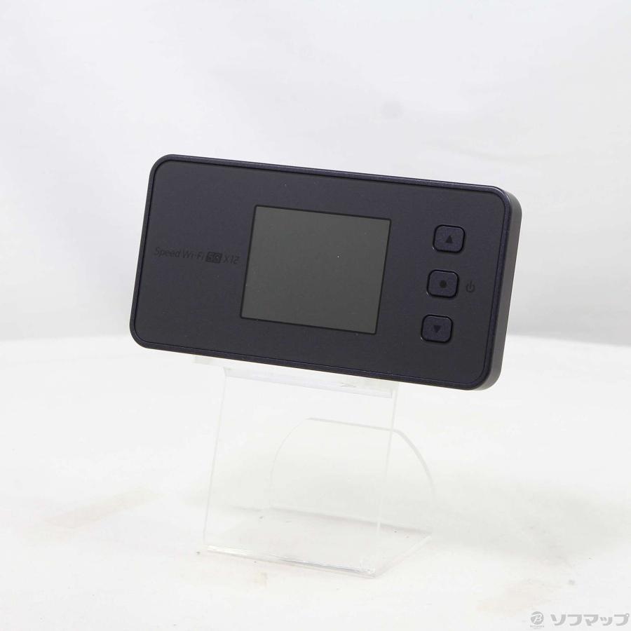 中古〕WIMAX Speed Wi-Fi 5G X12 NAR03SKU シャドーブラック SIMフリー