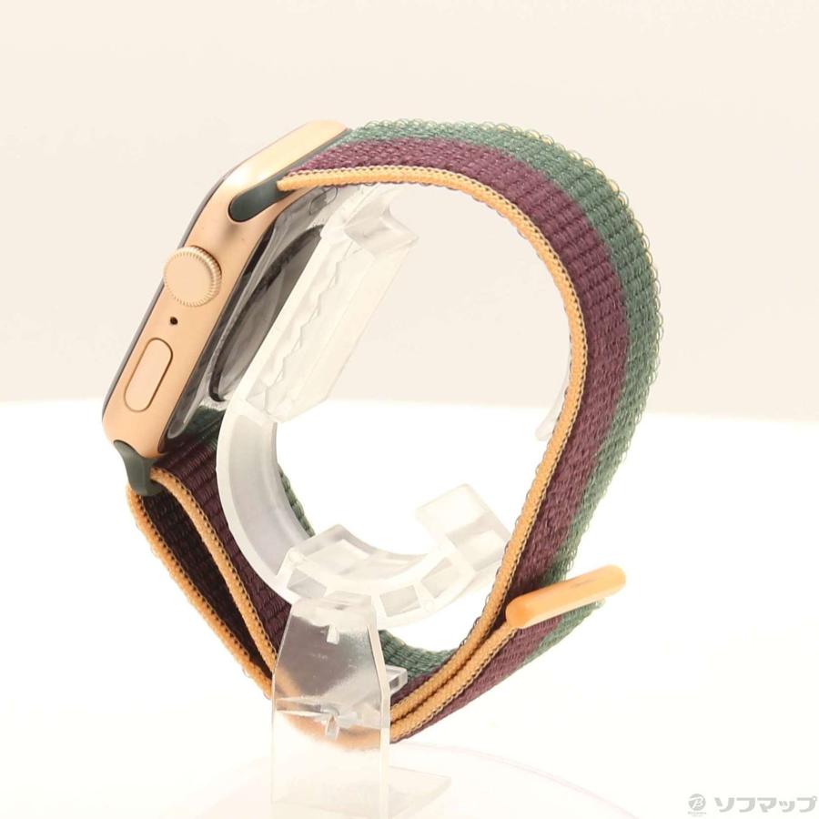 〔中古〕Apple(アップル)  Apple Watch SE 第1世代 GPS 44mm ゴールドアルミニウムケース ダークチェリー／フォレストグリーンスポーツループ | Apple | 02