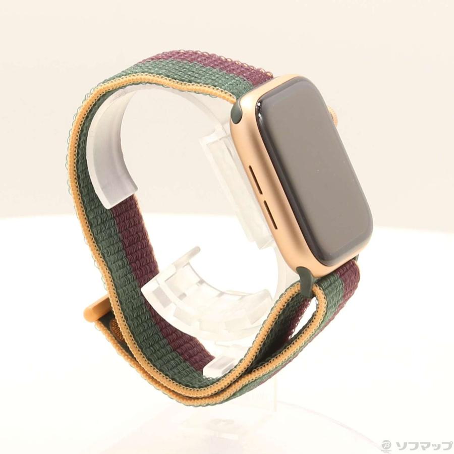〔中古〕Apple(アップル)  Apple Watch SE 第1世代 GPS 44mm ゴールドアルミニウムケース ダークチェリー／フォレストグリーンスポーツループ | Apple | 04